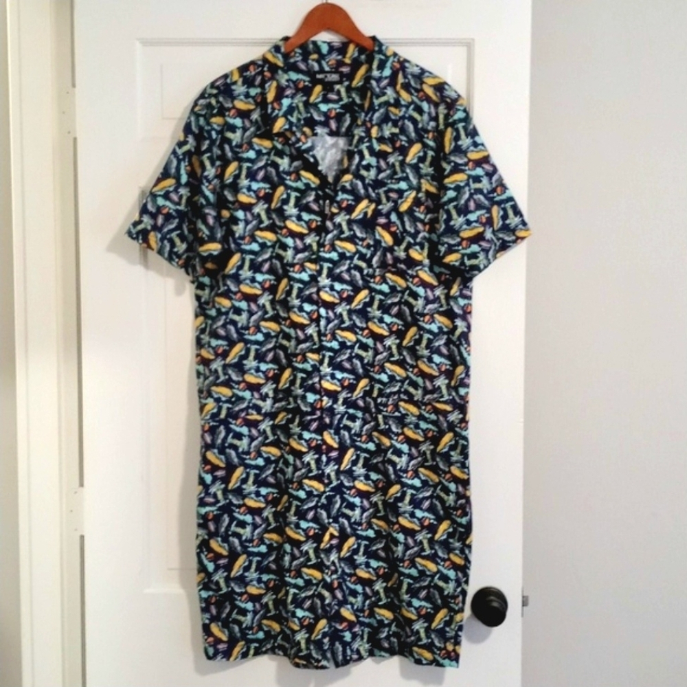 🗽Mr. Turk x 2(X)IST🗽 - Navy/Multi AOP City Names/Landmarks Jumpsuit Romper